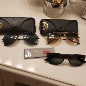 3 pair of Rayban sunglasses. Together or separate